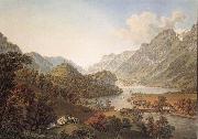 Gabriel Lory Pere Gone out of THE Aar of the Lake of Brienz Germany oil painting artist